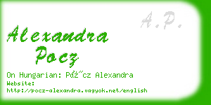 alexandra pocz business card